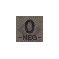 Patch groupe sanguin O Neg - RAL7013 - Clawgear