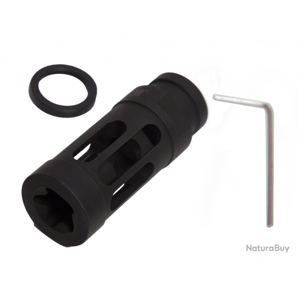 Compensateur type BCM - 14mm CCW / Acier / Noir - Angry Gun