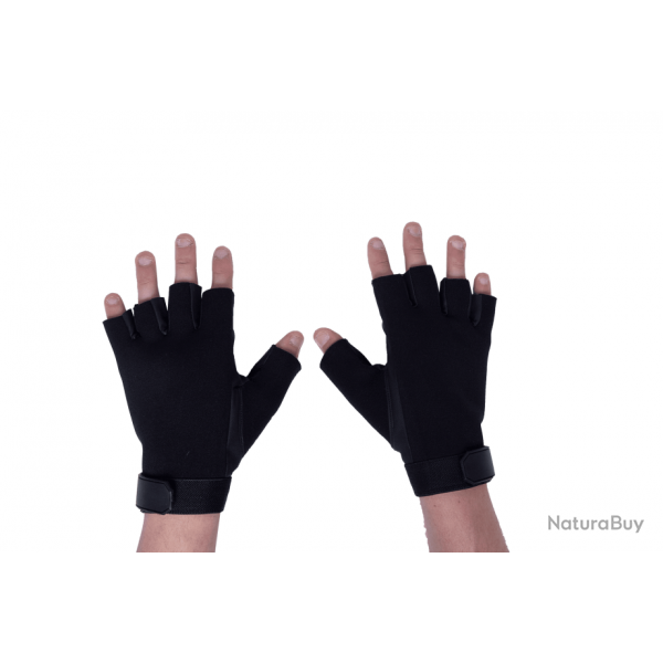 Gants Half finger - Noir - Invader Gear