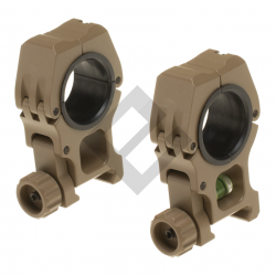 Anneaux de montage M10 pour lunette 25.4/30mm avec niveau - Désert - Aim-O