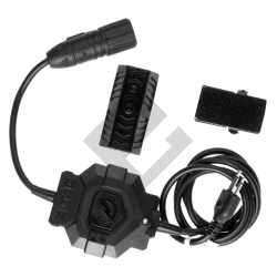 PTT double sans fil avec pince - ICOM / Noir - Z-Tactical