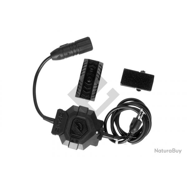PTT double sans fil avec pince - ICOM / Noir - Z-Tactical