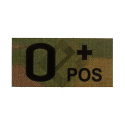Patch groupe sanguin O Pos - Multicam IR - Clawgear