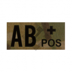 Patch groupe sanguin AB Pos - IR Multicam - Clawgear