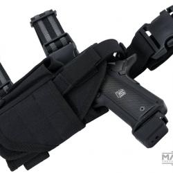 Holster de cuisse universel tactique Tornado pour gaucher - Noir - Matrix