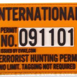 Terrorist Hunting Permit patch - Evike