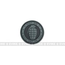Patch "Don't Run You'll Only Die Tired" - Gris - Matrix