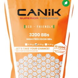 Billes BIO Canik 0,23g - 3200 BBs / Blanc - Cybergun