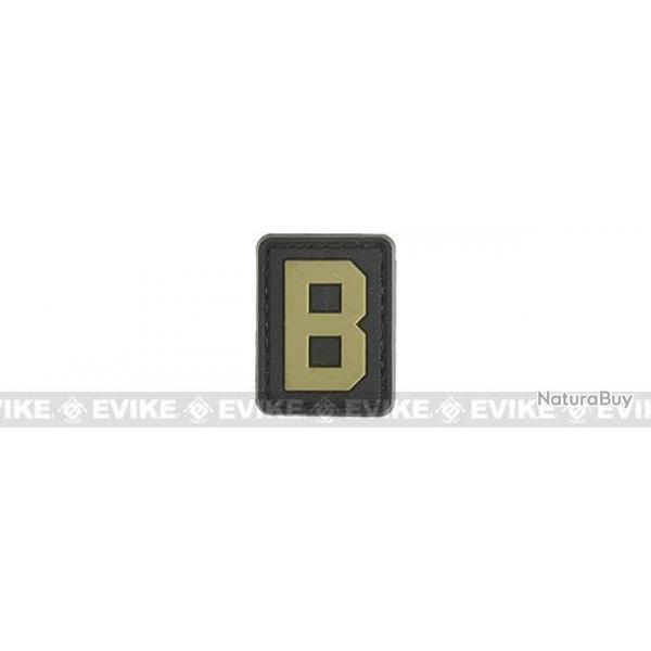 Patch PVC "B" - Noir & Tan - Evike