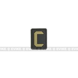 Patch PVC "C" - Noir & Tan - Evike