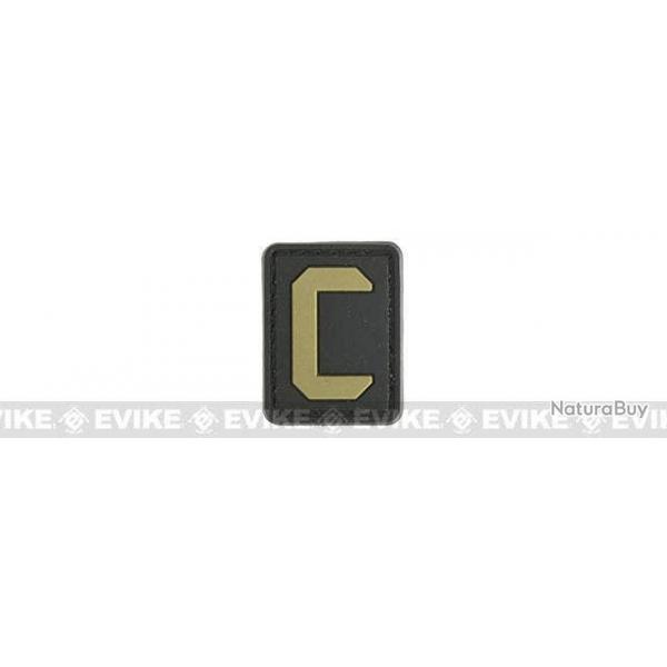 Patch PVC "C" - Noir & Tan - Evike