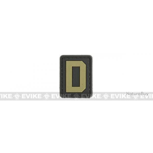 Patch PVC "D" - Noir & Tan - Evike