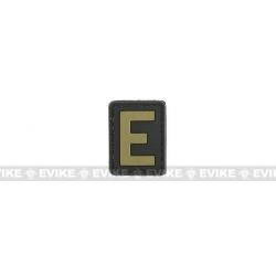 Patch PVC "E" - Noir & Tan - Evike