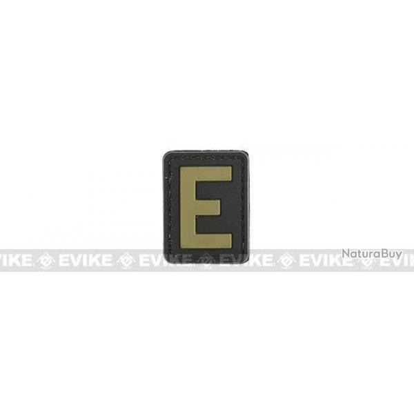 Patch PVC "E" - Noir & Tan - Evike