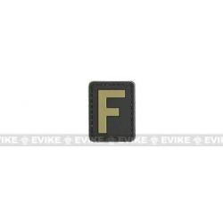 Patch PVC "F" - Noir & Tan - Evike