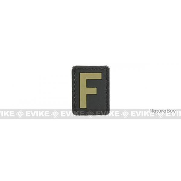Patch PVC "F" - Noir & Tan - Evike