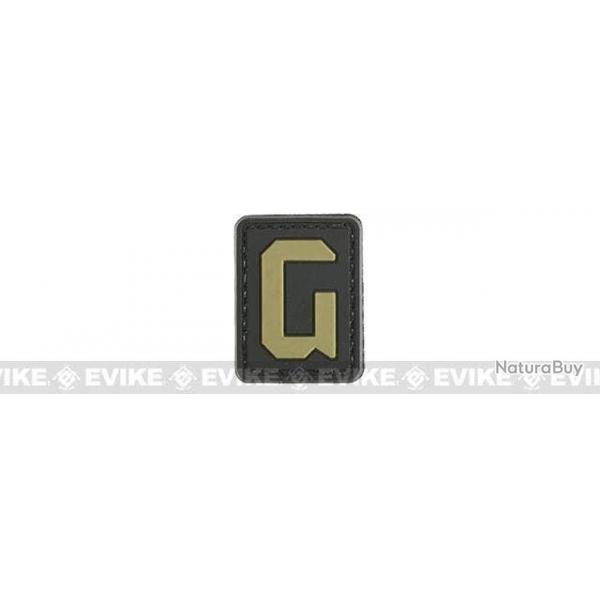 Patch PVC "G" - Noir & Tan - Evike