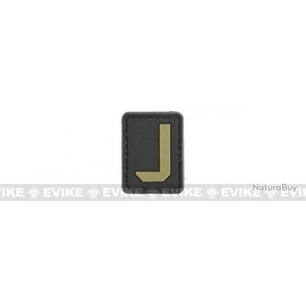 Patch PVC "J" - Noir & Tan - Evike