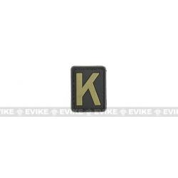 Patch PVC "K" - Noir & Tan - Evike