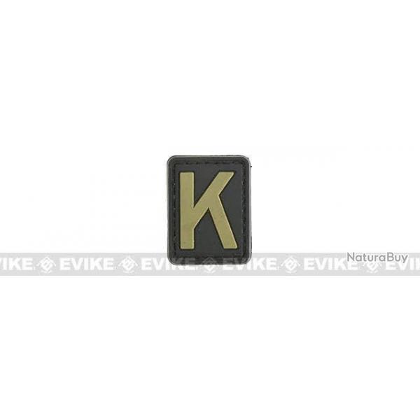 Patch PVC "K" - Noir & Tan - Evike