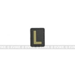 Patch PVC "L" - Noir & Tan - Evike