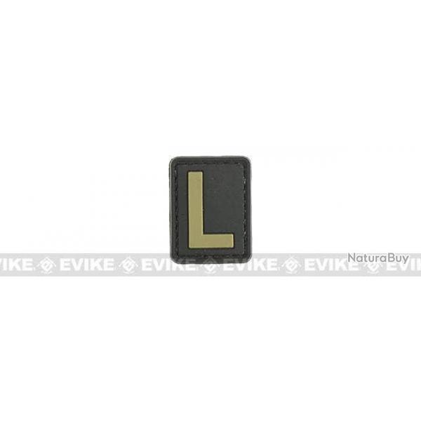 Patch PVC "L" - Noir & Tan - Evike