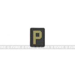 Patch PVC "P" - Noir & Tan - Evike