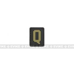 Patch PVC "Q" - Noir & Tan - Evike