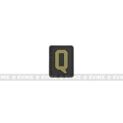 Patch PVC "Q" - Noir & Tan - Evike