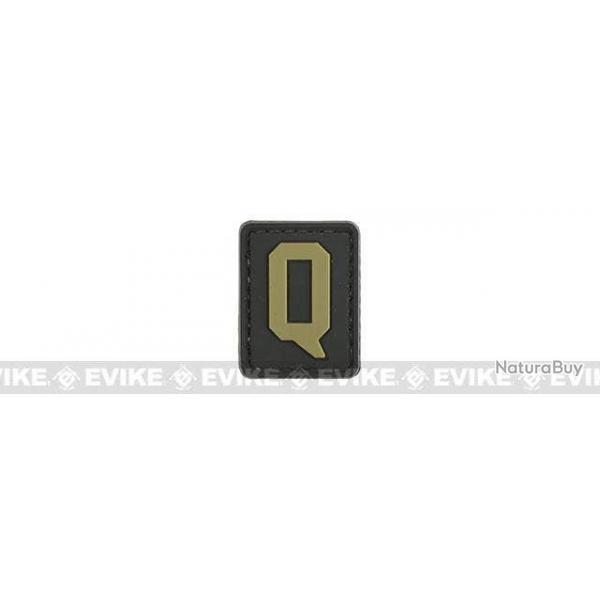 Patch PVC "Q" - Noir & Tan - Evike