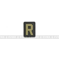 Patch PVC "R" - Noir & Tan - Evike