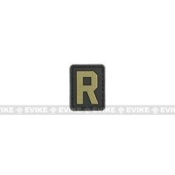 Patch PVC "R" - Noir & Tan - Evike