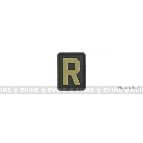 Patch PVC "R" - Noir & Tan - Evike