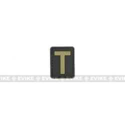 Patch PVC "T" - Noir & Tan - Evike