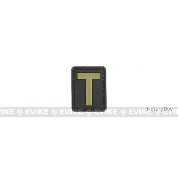 Patch PVC "T" - Noir & Tan - Evike