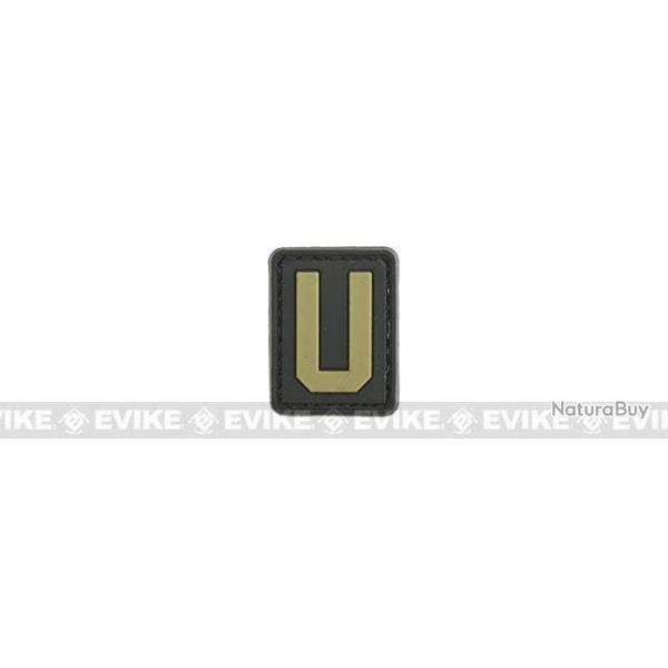 Patch PVC "U" - Noir & Tan - Evike