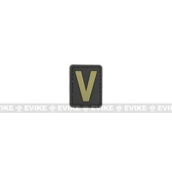 Patch PVC "V" - Noir & Tan - Evike