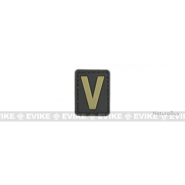 Patch PVC "V" - Noir & Tan - Evike