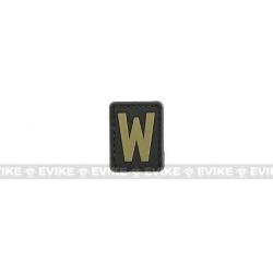 Patch PVC "W" - Noir & Tan - Evike