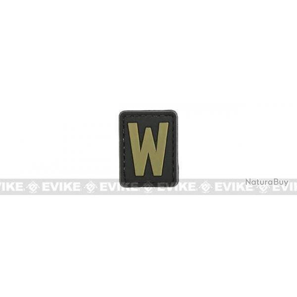 Patch PVC "W" - Noir & Tan - Evike