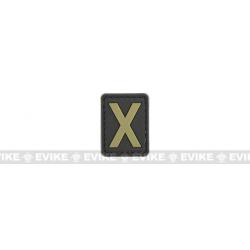 Patch PVC "X" - Noir & Tan - Evike