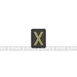 Patch PVC "X" - Noir & Tan - Evike