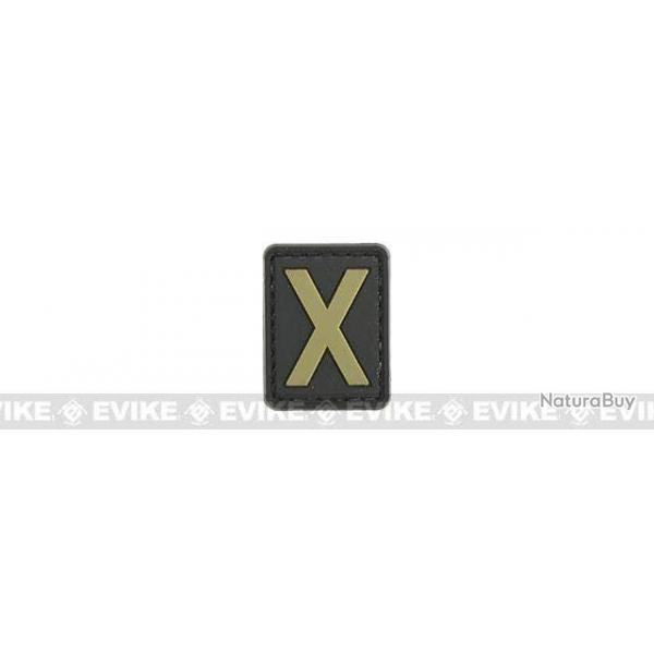 Patch PVC "X" - Noir & Tan - Evike