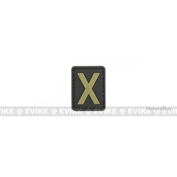 Patch PVC "X" - Noir & Tan - Evike