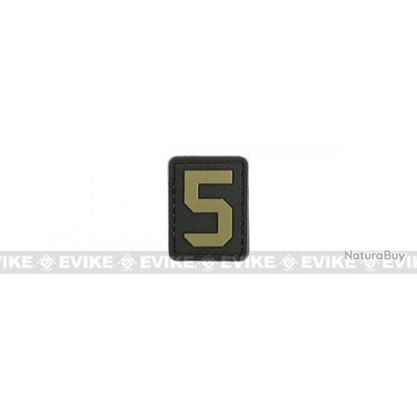 Patch "5" - Noir & Tan - Evike