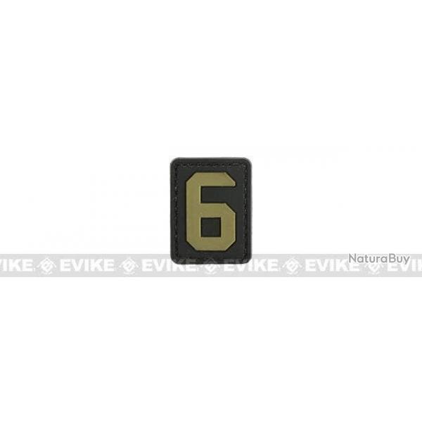 Patch "6" - Noir & Tan - Evike