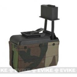 Ammobox 1500 BBs pour M249 AEG - Woodland - A&K