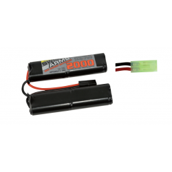 Batterie NiMH 9,6V 2000mAh type Double Pack -Tamiya Mini - Swiss Arms
