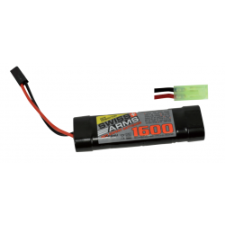 Batterie NiMH 9,6V 1600mAh type Pack - Tamiya Mini - Swiss Arms