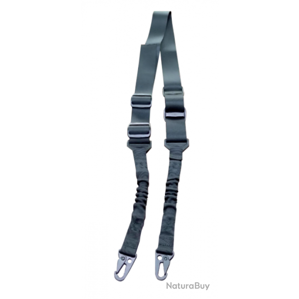 Sangle 2 points Bungee (604146) - Noir - Swiss Arms